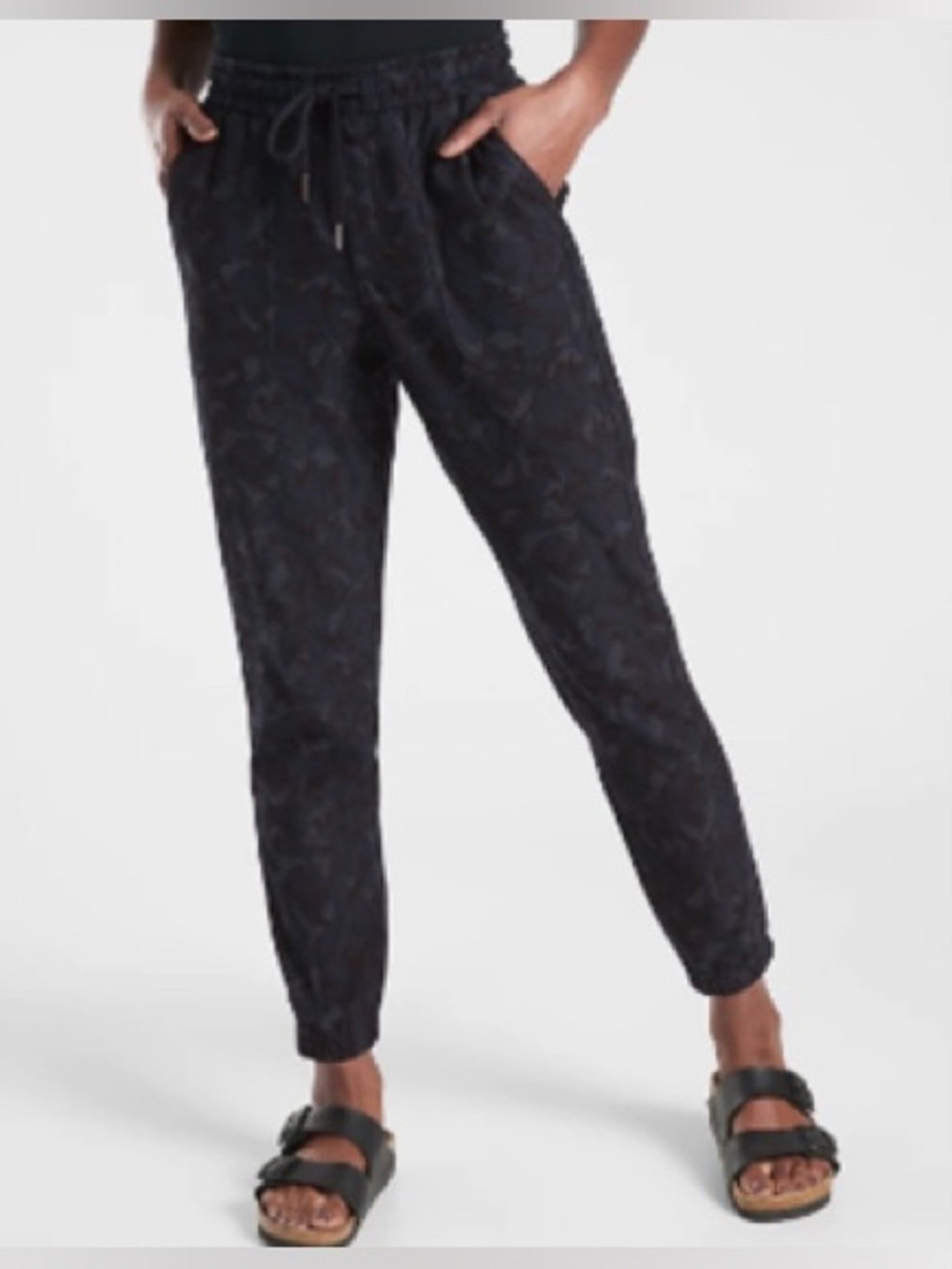 Athleta Navy Stratum Camo Printed Farallon Joggers 2